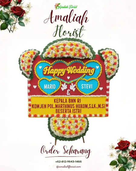 Papan Bunga Pernikahan Sukamentri
